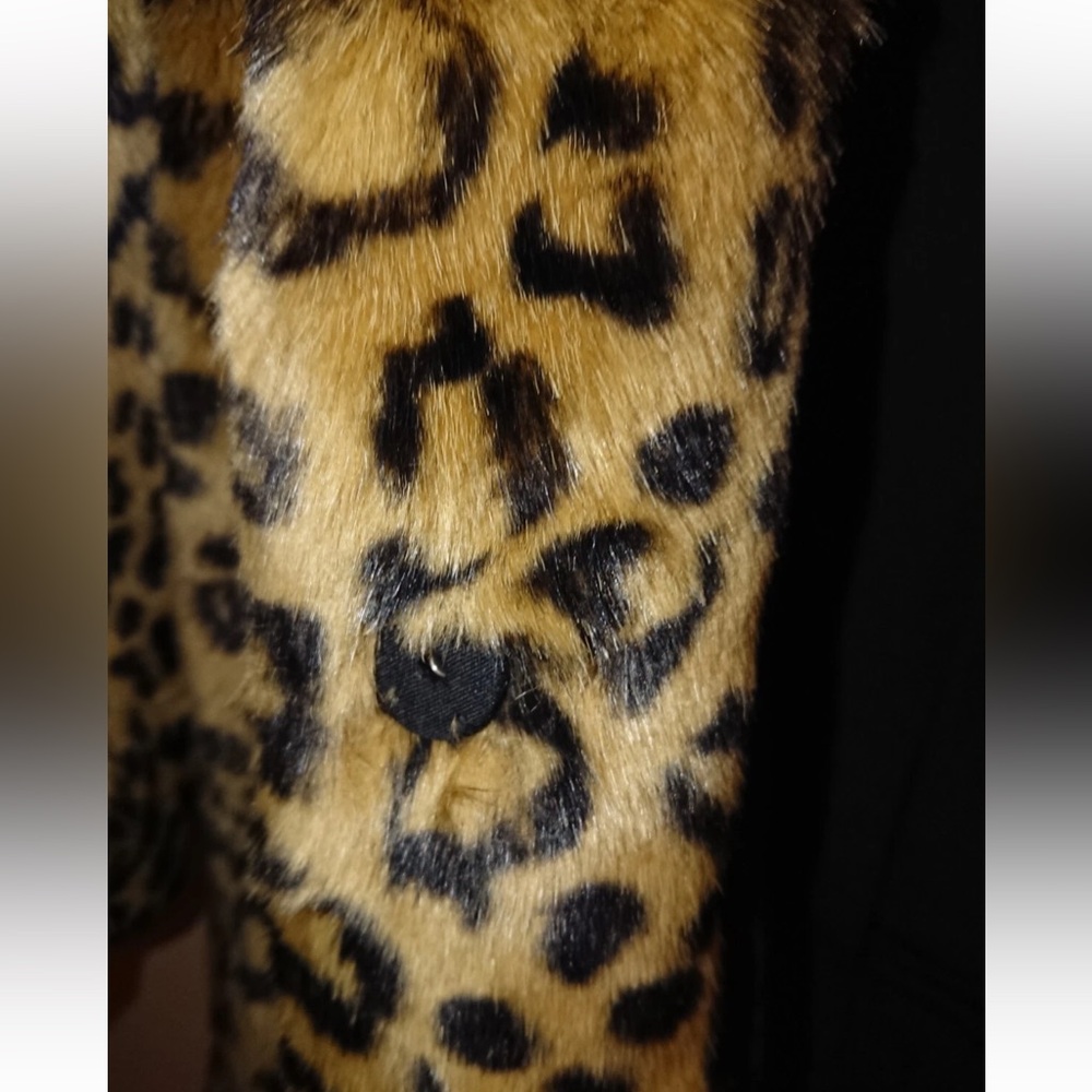 Zara Faux Fur Leopard Animal Print Coat Size Small - Picture 4 of 6